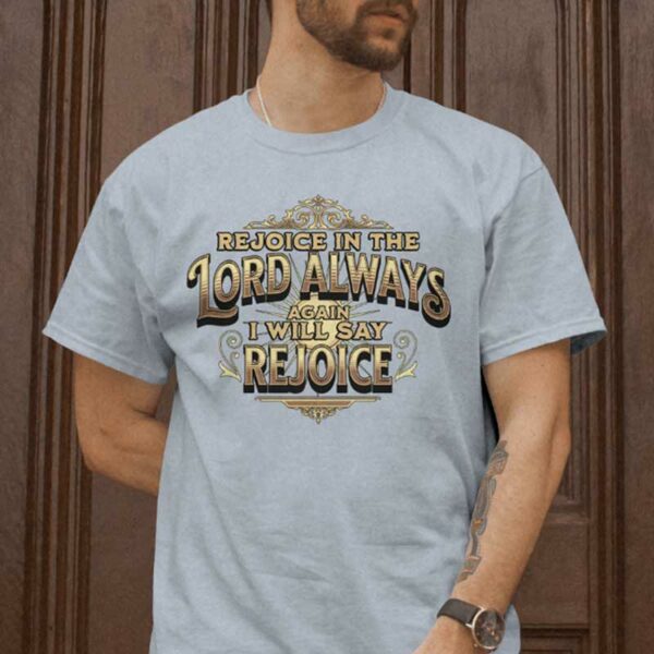 Philippians 4:4 Jersey T-Shirt - Image 2