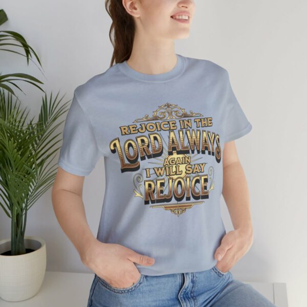 Philippians 4:4 Jersey T-Shirt - Image 3