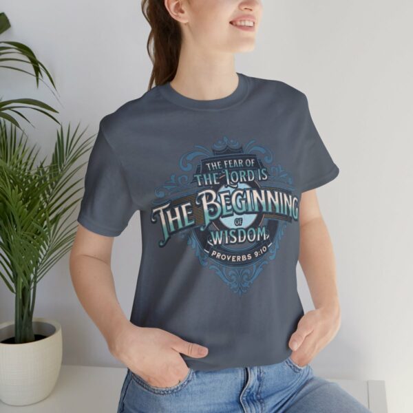 Proverbs 9:10 Jersey T-Shirt - Image 3