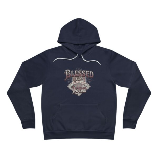 Psalm 33:12 Fleece Pullover Hoodie
