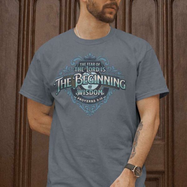 Proverbs 9:10 Jersey T-Shirt - Image 2