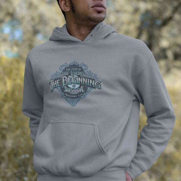 Proverbs 9:10 Fleece Pullover Hoodie - Image 2