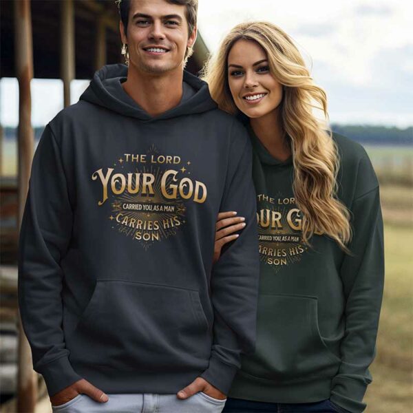 Deuteronomy 1:31 Fleece Pullover Hoodie - Image 2