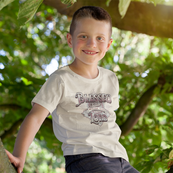 Psalm 33:12 Kid's T-Shirt - Image 2