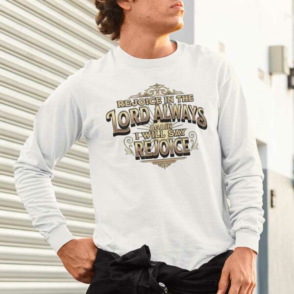 Philippians 4:4 Jersey Long Sleeve T-Shirt - Image 2
