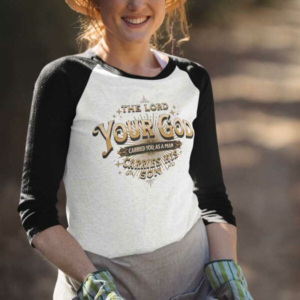 Deuteronomy 1:31 Baseball Tee - Image 3