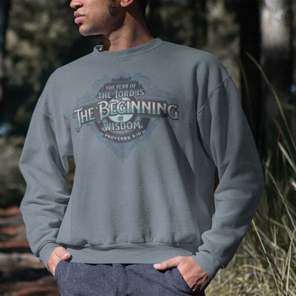 Proverbs 9:10 Crewneck Sweatshirt - Image 2