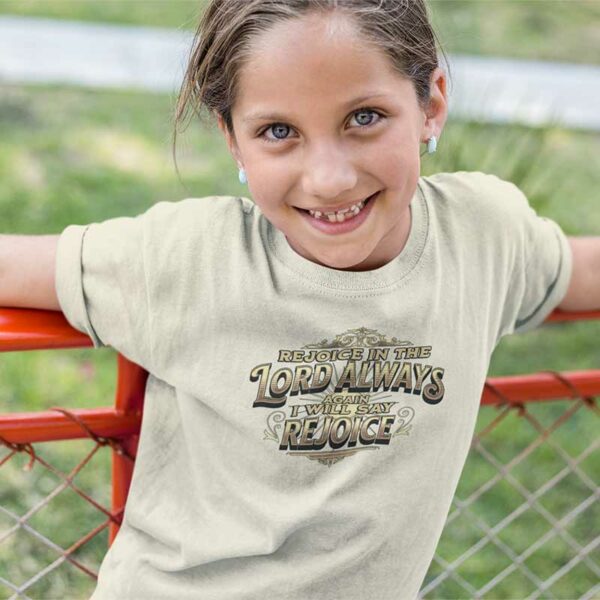 Philippians 4:4- Kid's T-Shirt - Image 3